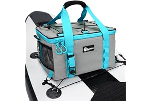 FunVZU Paddle Board Cooler, Waterproof SUP Cooler Bag with TPU Zipper, Durable PVC Material, 26L Capacity Fits 42 Cans, Paddle Board Accessories for Stand-Up Paddleboard, Beach, Camping, Kayaking