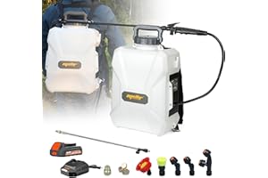 MAYOKI 3Gallon Lawn Garden Sprayer Compatible with Dewalt 20V Battery, Backpack Pump Sprayer w/ 2.0Ah Battery, Translucent Water Tank, Adjustable Pressure, for Spraying Plants, Watering, Weeds, Cleaning