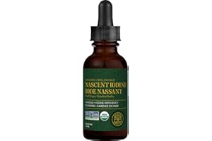 Global Healing Detoxadine - Organic Nascent Iodine, Iode Nassant Liquid Supplement Drops for Thyroid Support, Detox Cleanse, 