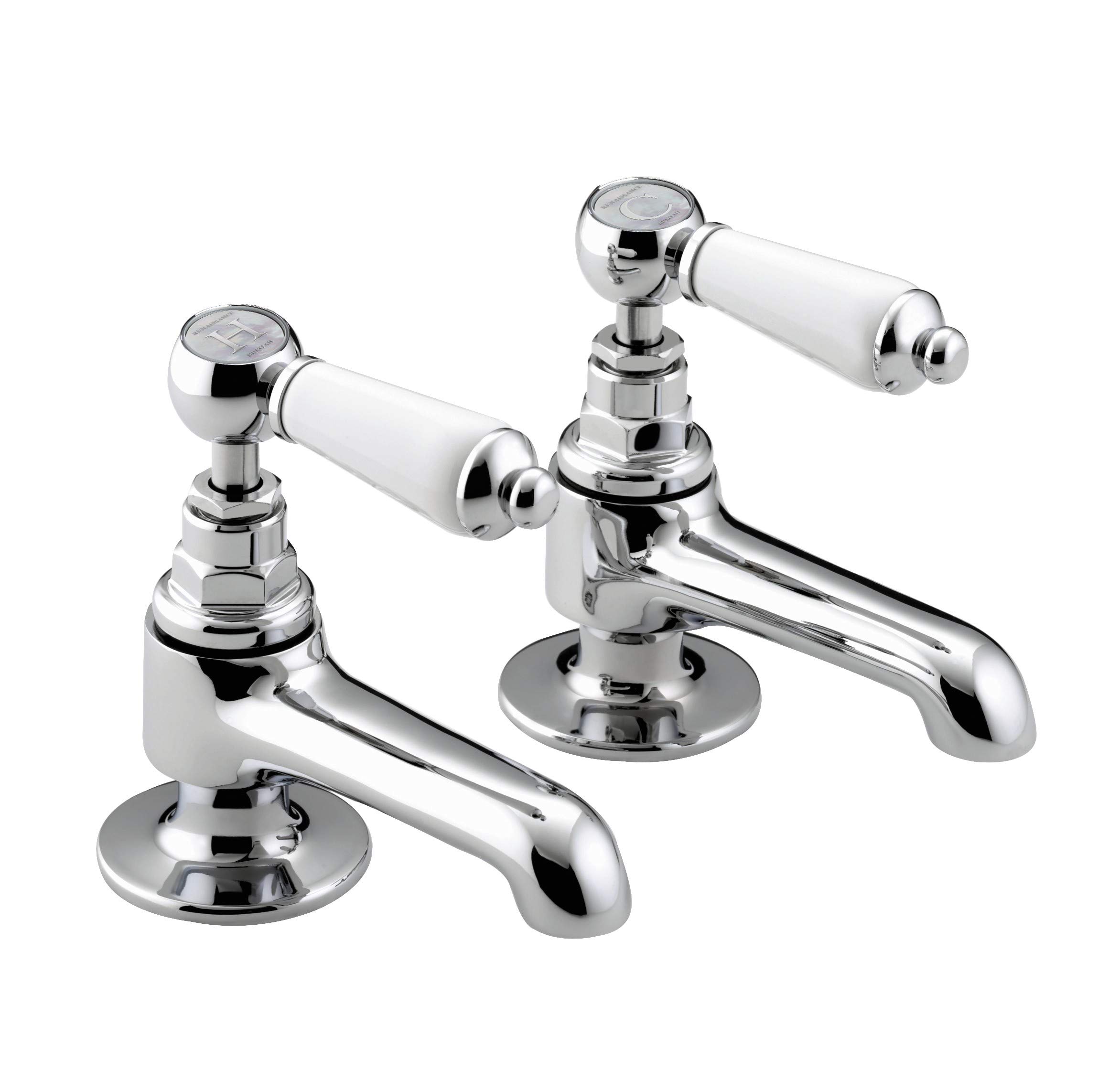 Bristan RS 1/2 C Renaissance Basin Taps - Chrome, Silver