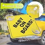 Cobee Baby on Board Car Signs 2 Pcs 5x5 with Double Suction Cups Style-A view 3