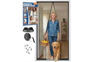CANLENE Premium Magnetic Screen Door, Heavy-Duty Reinforced Mesh, Ultra-Dense Weave, Smooth Auto-Close, Pets & Kids – Hands-Free, No-Gap Seal