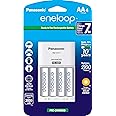Panasonic K-KJ17MCA4BA Advanced Individual Cell Battery Charger Pack with 4 AA eneloop 2100 Cycle Rechargeable Batteries
