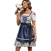 Populus Oktoberfest Outfits Women German Dirndl Dress Traditional Bavarian October Festival Costume