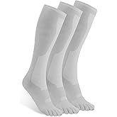 TikMox Toe Compression Socks – Knee High Socks, Support for Running & Travel,for Women & Men