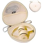 Aproca Gold Headphone Case for Beats Studio Pro/Beats Solo 4 / Beats Solo3 / Beats Studio3 Wireless On-Ear Headphones -Portable Storage Headset case