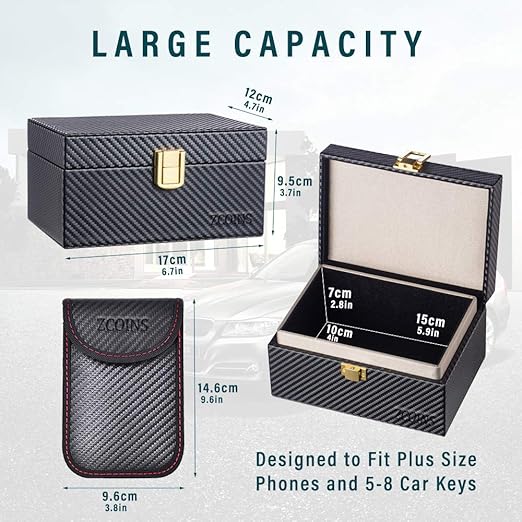 Faraday Box & 2 bolsas de doble capa, caja bloqueadora de ...