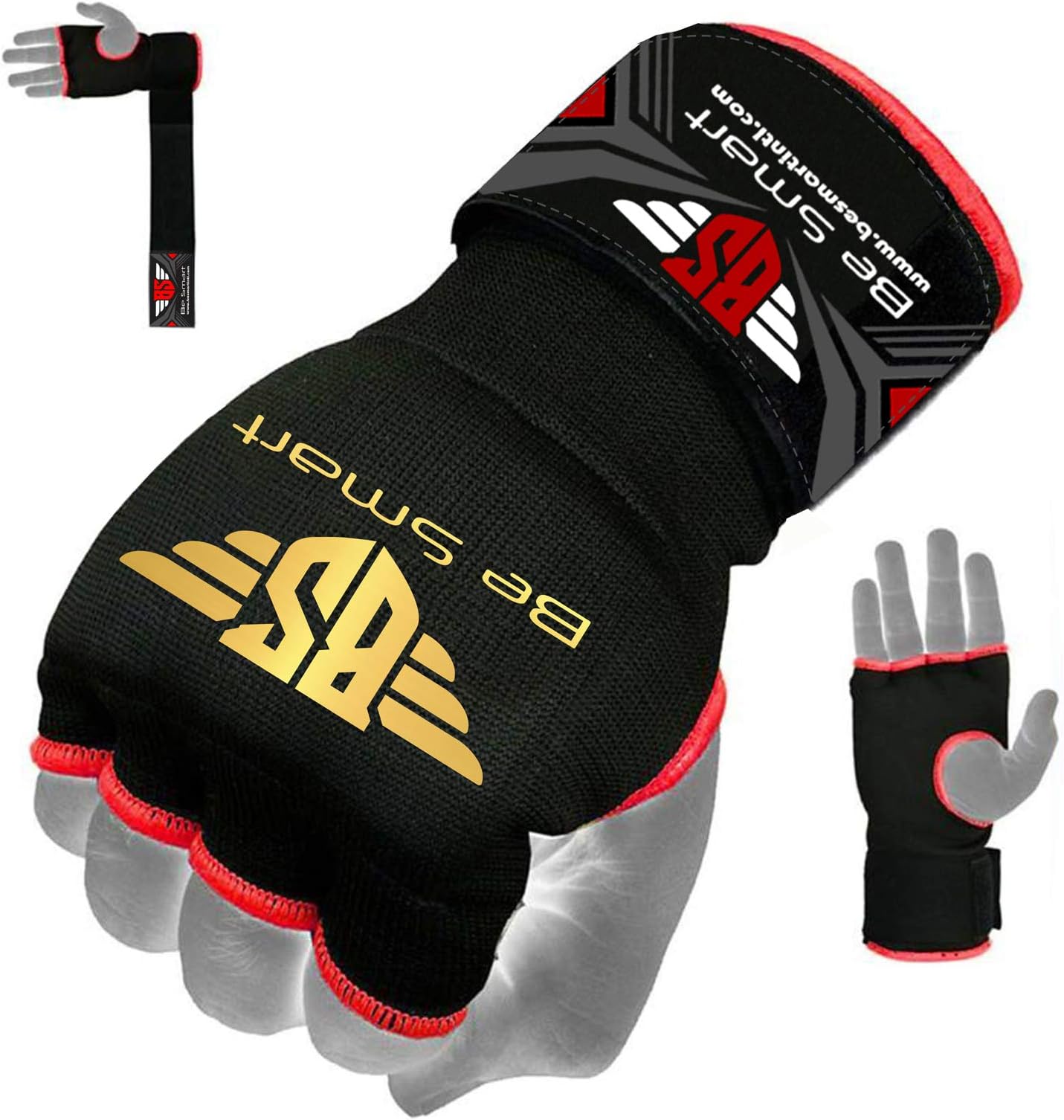 BeSmart Pro Training Ladies Boxing Inner Gloves Hand Wraps MMA Fist Protector Bandages Mitts