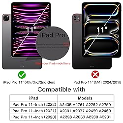 JETech Case for iPad Pro 11 Inch 2022/2021/2020