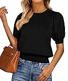 PRETTYGARDEN Womens Tops Spring 2025 Summer Puff