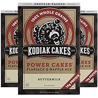 Kodiak Cakes Protein Pancake Power Cakes, Flapjack and Waffle Baking Mix, 20 Buttermilk 60 Ounce (Pack of 3)
