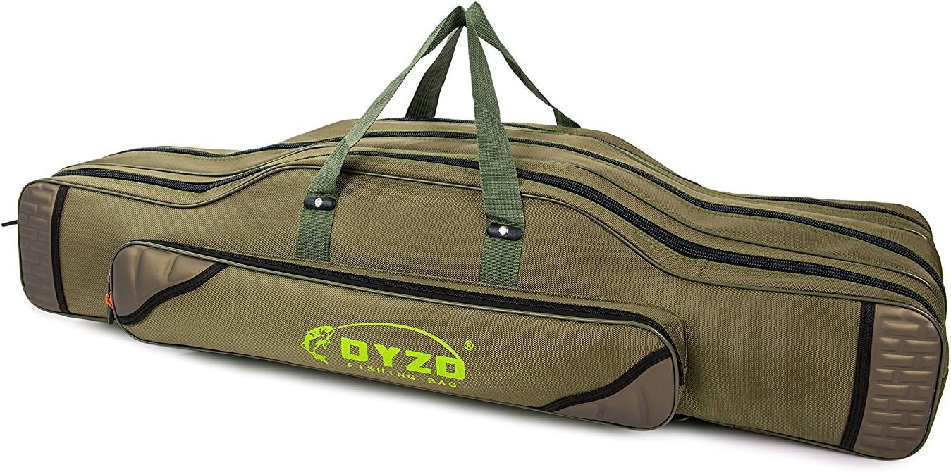 TentHome Portable Fishing Rod Carrier Fishing Pole Tools Storage Bag Reel Case Organizer Fishing Gear Tackle