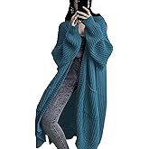GUTPOINT Womens Long Cardigan Sweaters Open Front Oversized Duster with Pocket for Women 2025 Fall Winter Knit Design Coats