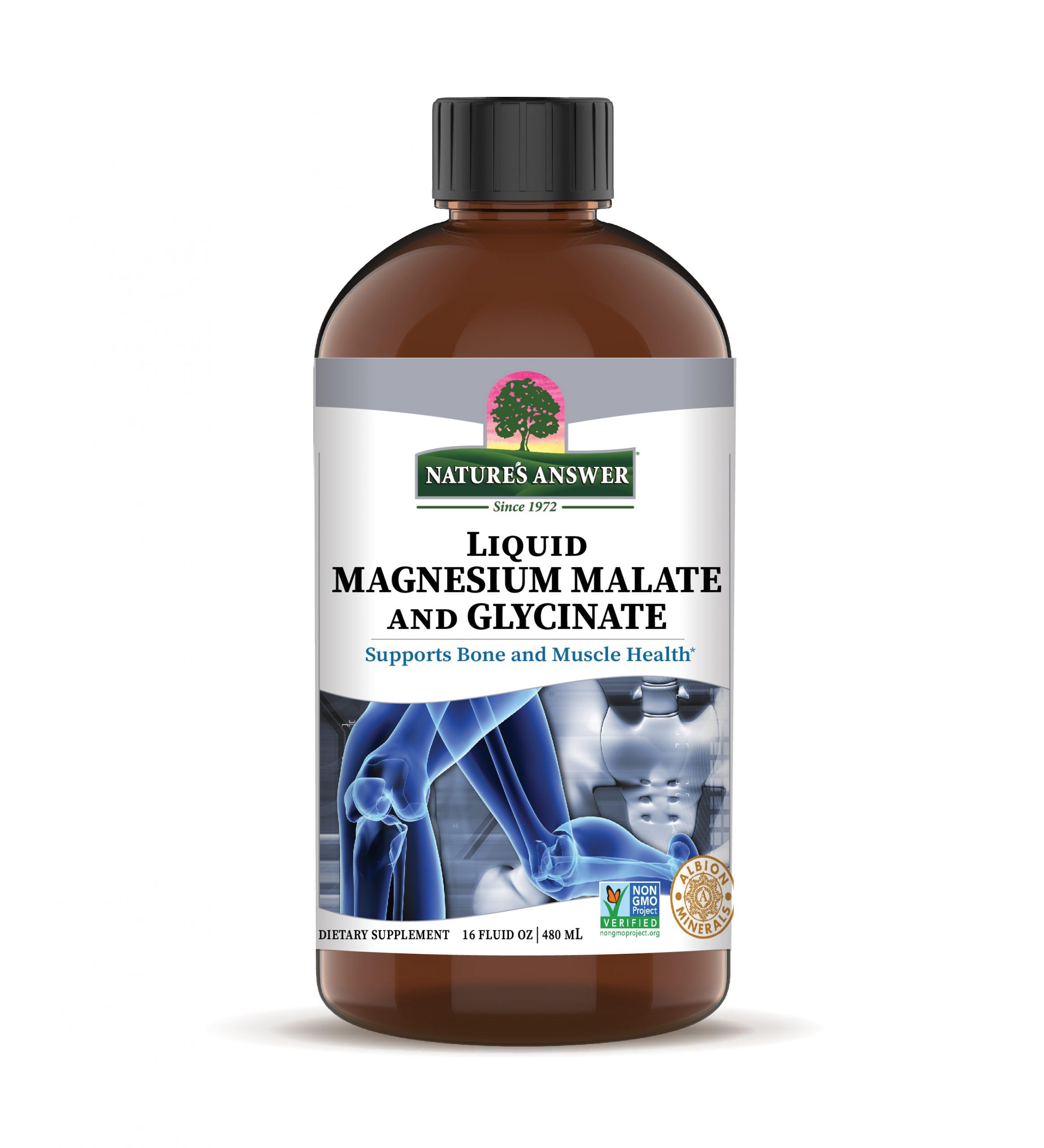 Photo 1 of Magnesium Glycinate & Magnesium Malate Liquid - 16 Oz Magnesium Concentrate - Vegan & Gluten-Free - Bone, Muscle, and Cardiovascular Support - Suitable for AllLPNPMEJ4161641
