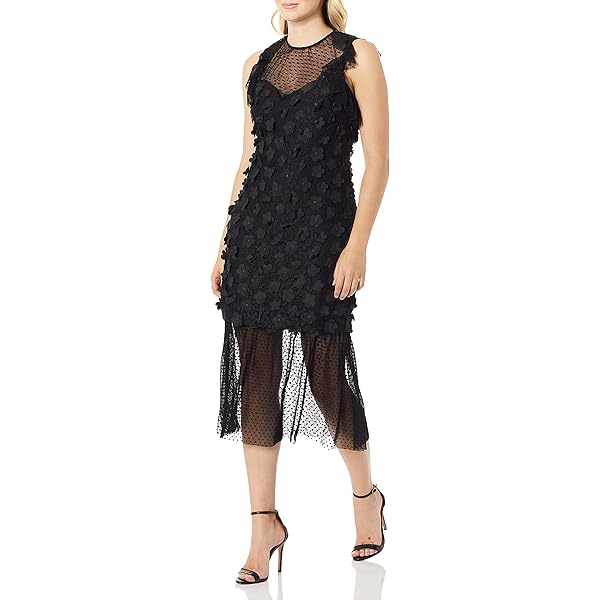 Amazon.com: Ted Baker Glitzia Metallic Skater Dress Black 4
