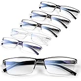 Gaoye 6 pack Executive Style Reading Glasses Men - Durable Readers with Blue Light Filtering - Comfortable Fit with TR90 Frames