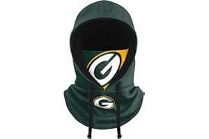 FOCO NFL Team Logo Team Color Drawstring Winter Cap Hooded Gaiter Balaclava Face Cover