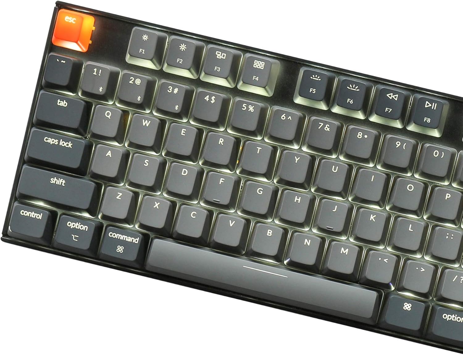 Keychron K8 Tenkeyless Wireless Mechanical Keyboard for Mac, White Backlight, Bluetooth, Multitasking, Type-C Wired Gaming Keyboard for Windows with Gateron Brown Switch: Computers & Accessories