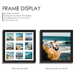DUENPY 14x14 Picture Frame, 4x4 Collage Picture