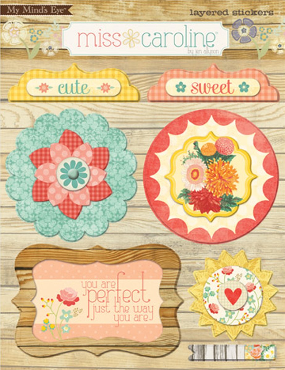 My Mind's Eye Beautiful Layered Stickers, Multi-Colour