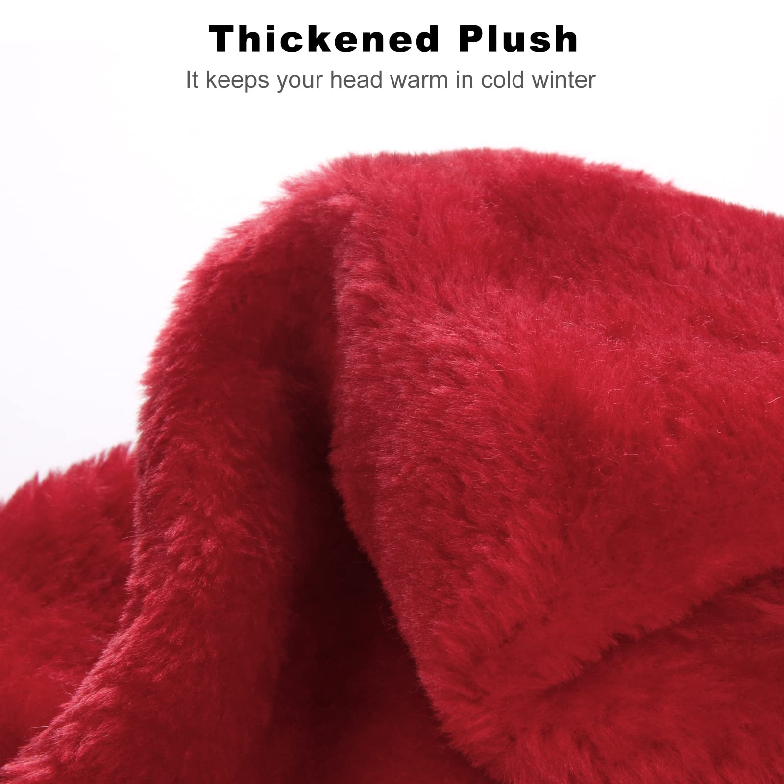 B-Land Unisex-Adult's Santa Hat, Christmas Hats for Adults Women Men Extra Thicken Xmas Holiday Hat with Comfort Liner