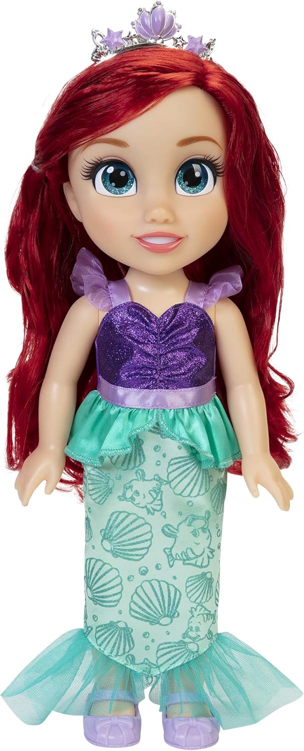 Disney Princess Ariel Doll, 14” / 35cm Tall Doll with Royal Reflection Eyes Includes Removable Dress, Shoes and Tiara