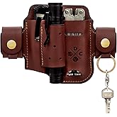 1791 EDC Multitool Sheath & Flashlight Holster, Leather EDC Pouch for Belts Also fits Knife and Keys - Compatible with Full Size Leatherman, Gerber, SOG Multitools
