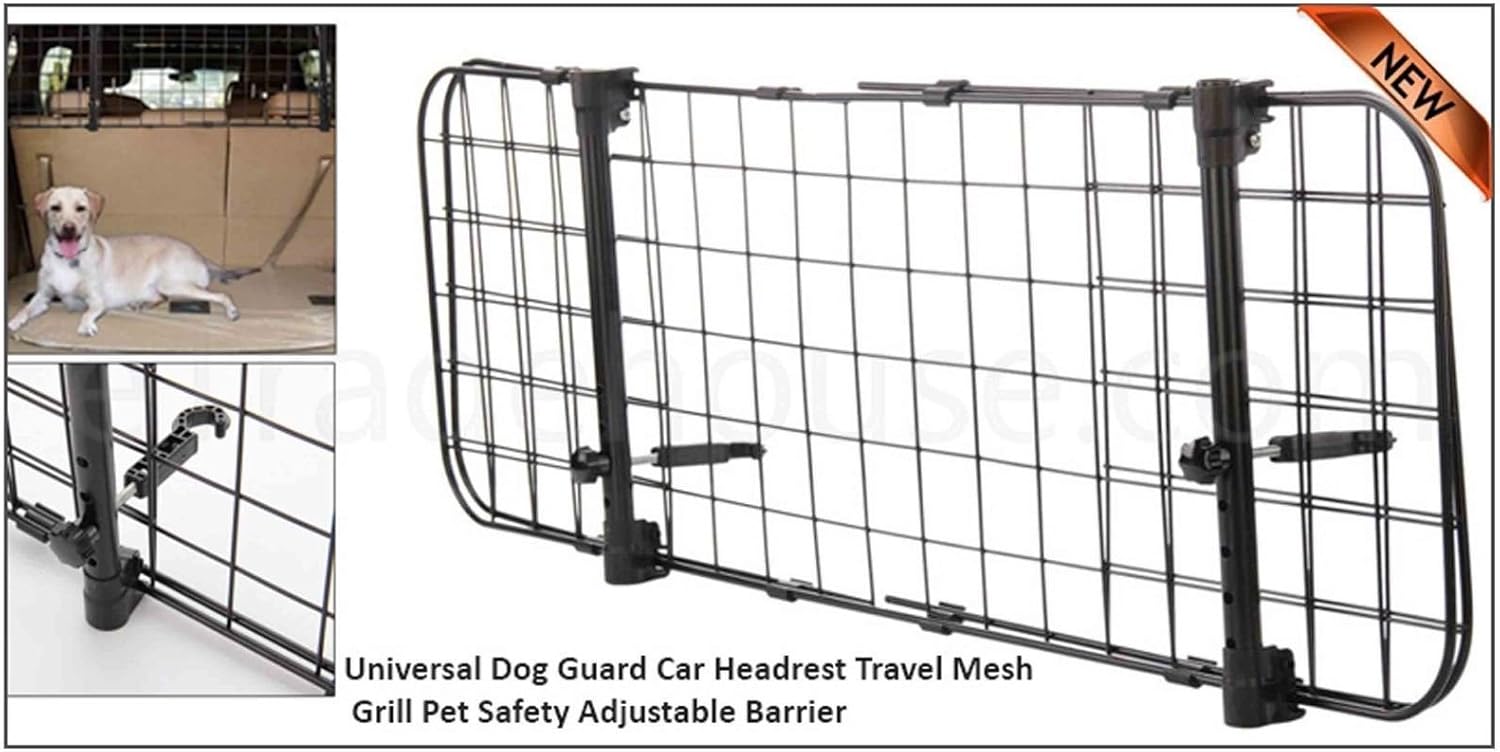 Universal Dog Guard Car Headrest Travel Mesh Grill Pet Safety Adjustable Barrier Amazon.co.uk Universal Dog Guard Car Headrest Travel Mesh Grill Pet Safety Adjustable Barrier Amazon.co.uk
