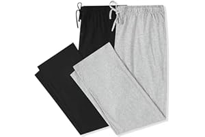 U2SKIIN 2 Pack Mens Pajama Pants Soft, Lightweight Lounge Pant with Pockets Sleep Pj Bottoms for Men