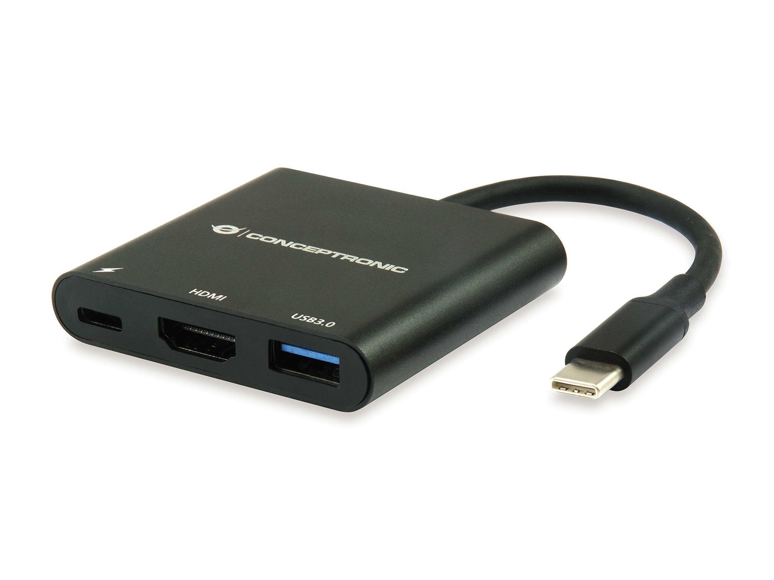 Conceptronic DONN01B USB-C ZU -HDMI-Adapter, Schwarz