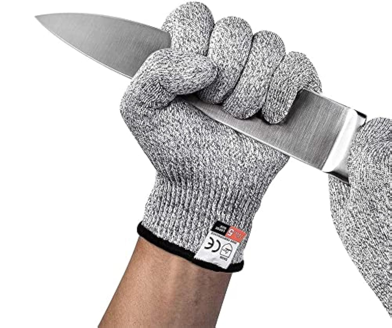 Cut Resistant Gloves, Work Gloves, Food Grade Level 5 Protection, Safety Kitchen and Outdoor Cut Gloves (Medium)