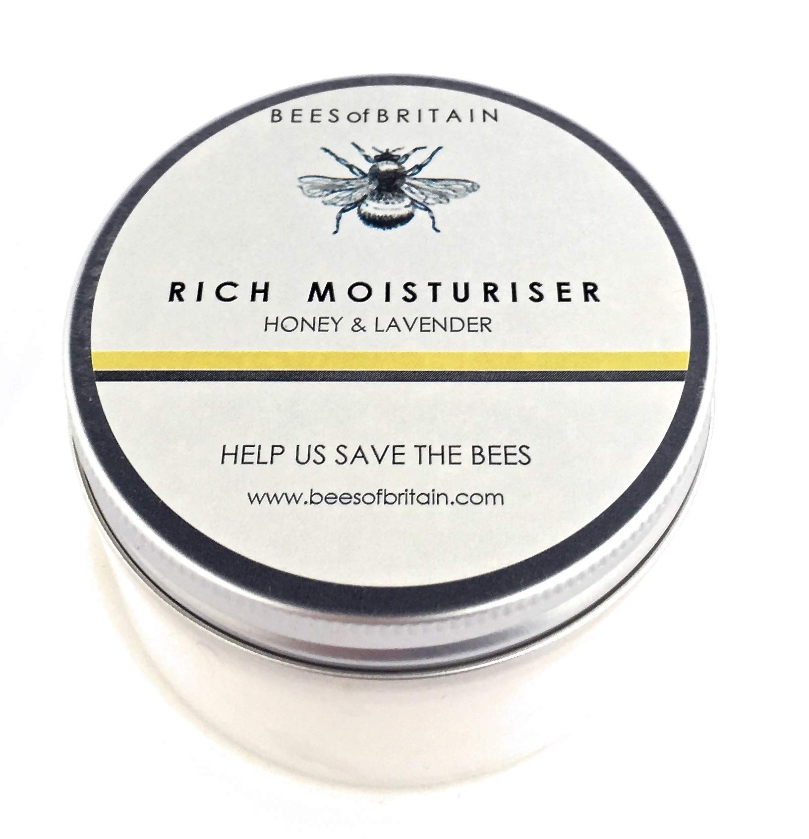 BEES of BRITAIN Honey & Lavender Face Cream – pH 5.5 Skin-Neutral Adaptive Hydration – Anti-Oxidant Vitamin E & Grapeseed – Soothing Daily Moisturiser for Sensitive Skin – 100ml