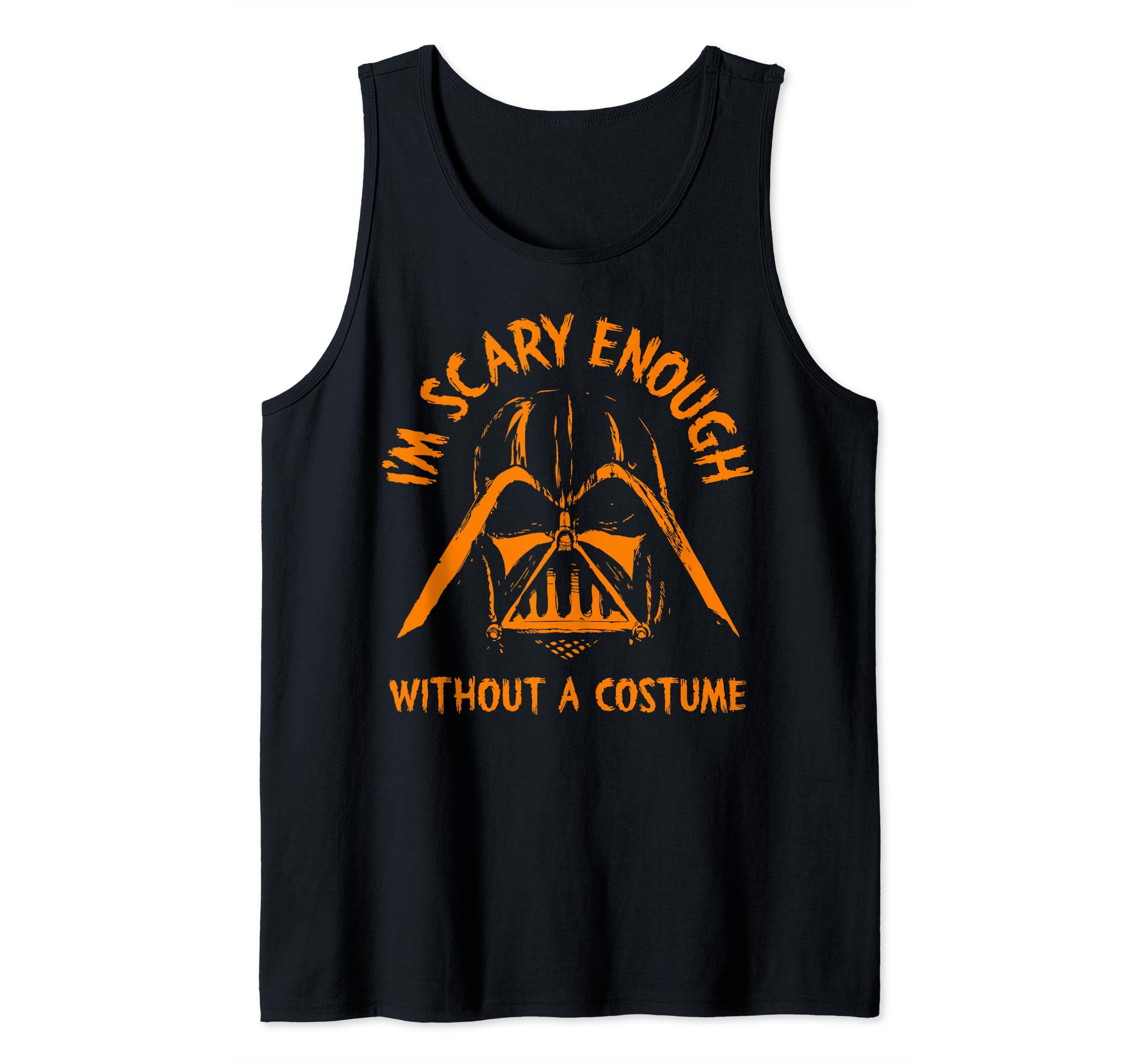 Star Wars Darth Vader Scary Enough With No Costume Halloween Tank Top