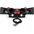 DS18 JK-SBAR.HT Sound Bar Compatible with Jeep JK/JKU Overhead Soundbar System Fits 4X 8 Speakers (Not Included) 4X RGB Tweeters and 2X Compression Drivers, Harness Included Easy Installation (Black)