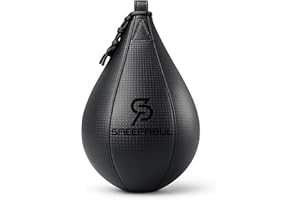 SAEEPABUL Speed Bag,Speed Bag for Boxing,PU Leather Reflex Training Pear Shaped Punching Bag,Fast Reaction Skills Development Perfect for Kids Teens Adults Boxing Coaches