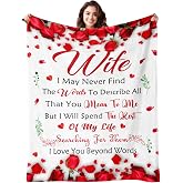 Lavua Birthday Gifts for Wife from Husband, to My Wife Blanket, 50" x 60" | Anniversary Wedding Gifts for Women, Romantic I Love You Gift for Her, Throw for Christmas, Valentines Day or Mothers Day