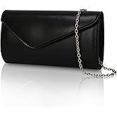 LIAPAWPAW Clutch Purse for Women, Trendy Leather Envelope Evening Bags & Chain, Formal Wedding Cocktail Prom Party Handbags