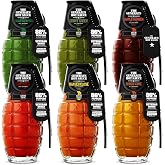 The General's Hot Sauce Gift Set, Super 6 Gourmet Variety 6 oz 6-Pack, 5 Habanero, Cayenne or Jalape&ntilde;o Pepper Sauces, 1 Hot Maple Syrup, 2/5&ndash;4/5 Heat, Natural, American Grown, Veteran-Owned, Vegan