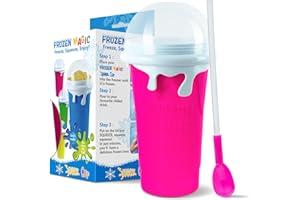 Slushy Maker Cup, Frozen Magic Squeeze Cup, 16.9 oz/500ml Slushy Squeeze Cup for Homemade Milkshake, Magic Slushy Maker Squee