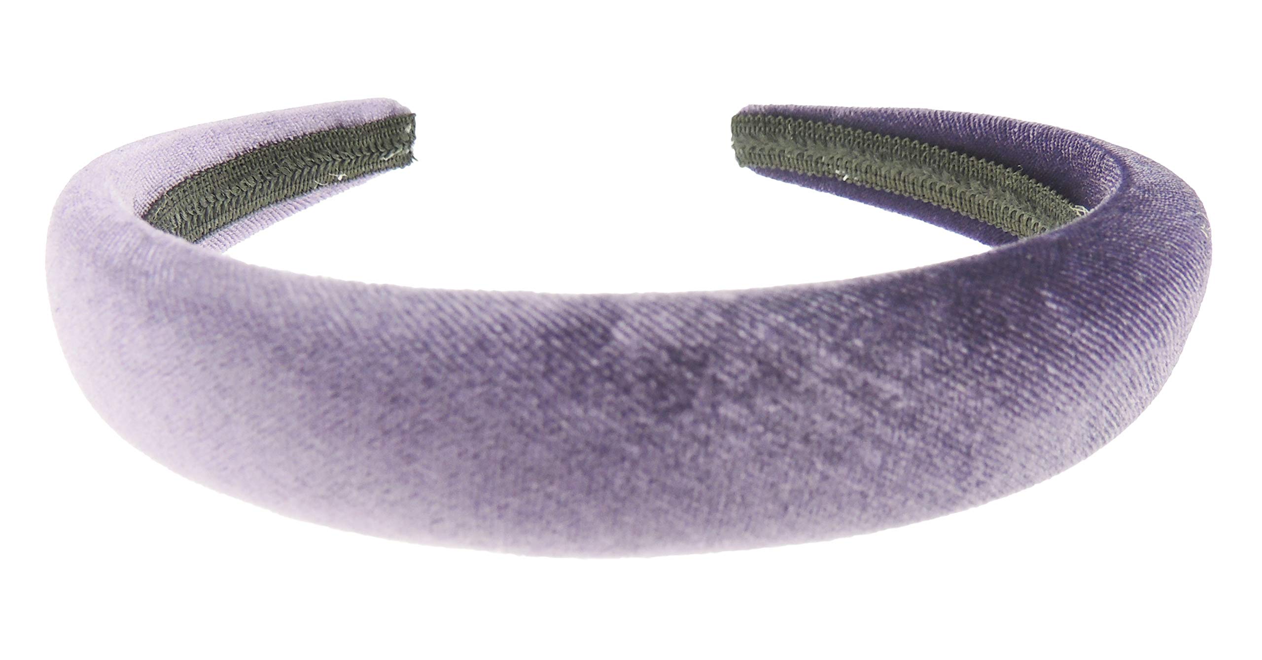 Womens Girls Work School Uniform Birthday Party Wedding Dance Recital Party Bridesmaid Flower Girl Special Occasion Hair Velvet Short Long Hair 3cm Padded Headband Alice Band Hairband (Purple)