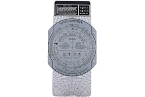 Lawnoval E6B Flight Computer Aviation Plotter Slide Rule Flight Training, 905 x 472 x 019 in, Transparent ABS for Plastic Rul