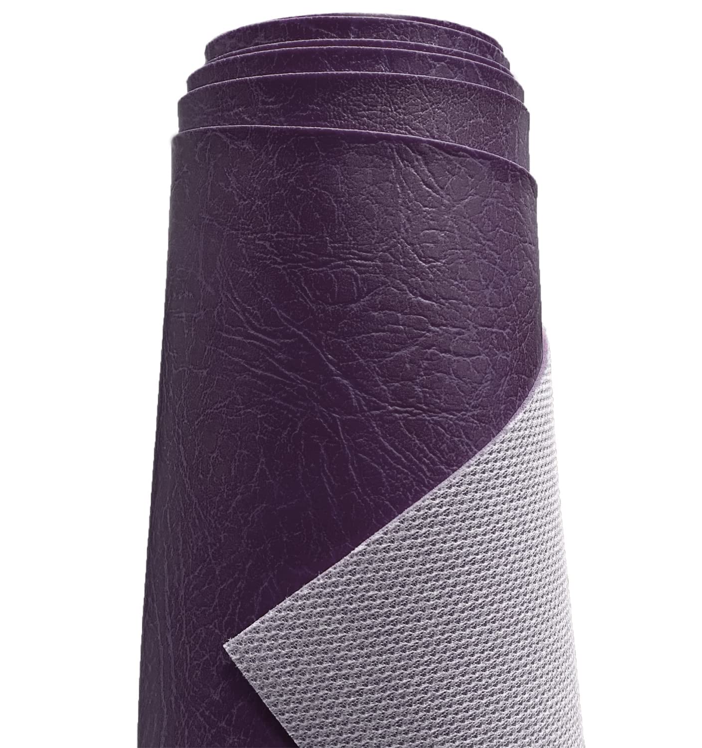 A-Express Heavy Thick Faux Leather Fabric Grained Leatherette Vinyl Leathercloth Automotive Home Decor Upholstery Material - Purple 2 Metres 200cm x 140cm — image 1