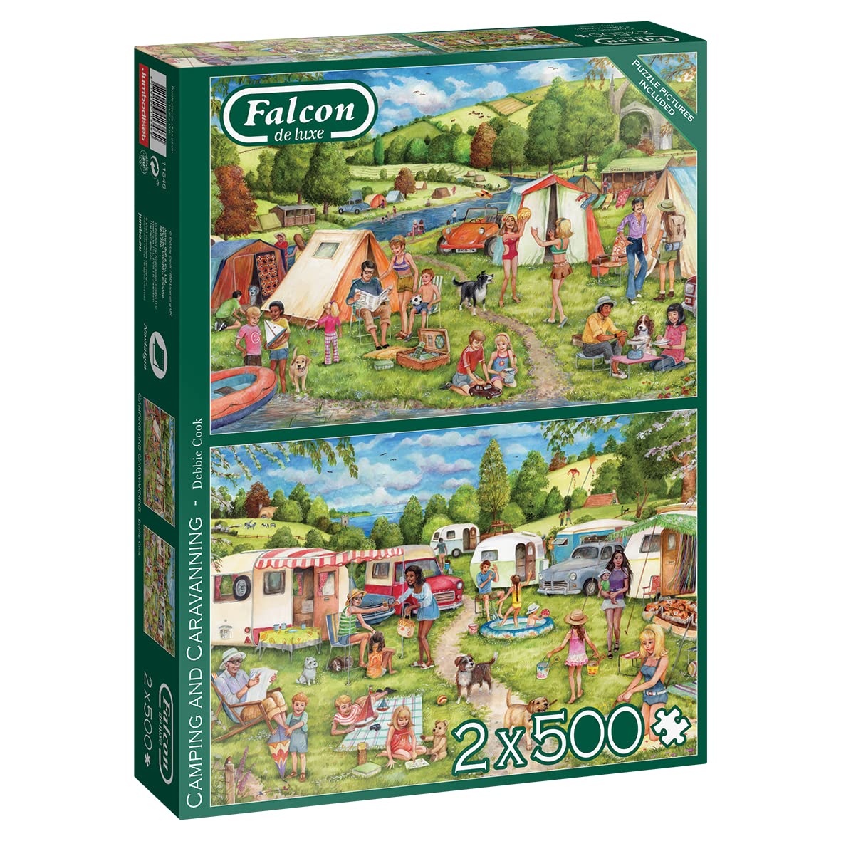 Jumbo, Falcon de luxe - Camping & Caravanning, Jigsaw Puzzles for Adults, 2x500 piece Multicolor One Size 11346
