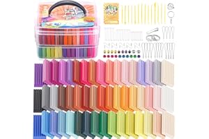 CiaraQ Polymer Clay Starter kit, Oven Bake Modeling Clay with Sculpting Tools, 50 Colors, 2.8 lb