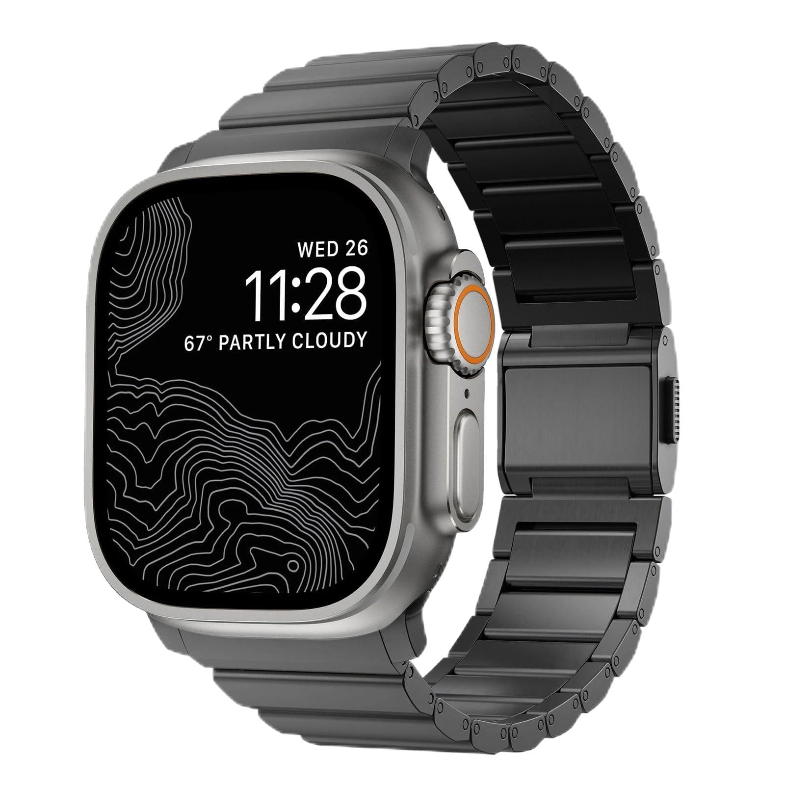 RYLIXAR Titanium Band Compatible with Apple Watch 49mm 45mm 44mm 42mm for iWatch Ultra/Ultra 2 Series 9 8 7 6 5 4 SE 3 2 1, 42mm/44mm/45mm/49mm, Metal