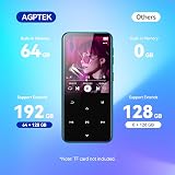 AGPTEK 64GB MP3 Player Bluetooth 5.3 2.4in TFT Screen HiFi Music FM Radio view 7