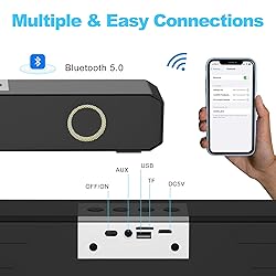 ECPAUTECH Home Portable Bluetooth Speaker, Wireless
