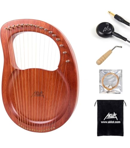 Amazon.com: Roosebeck Baby Harp 12 String Walnut + Extra String