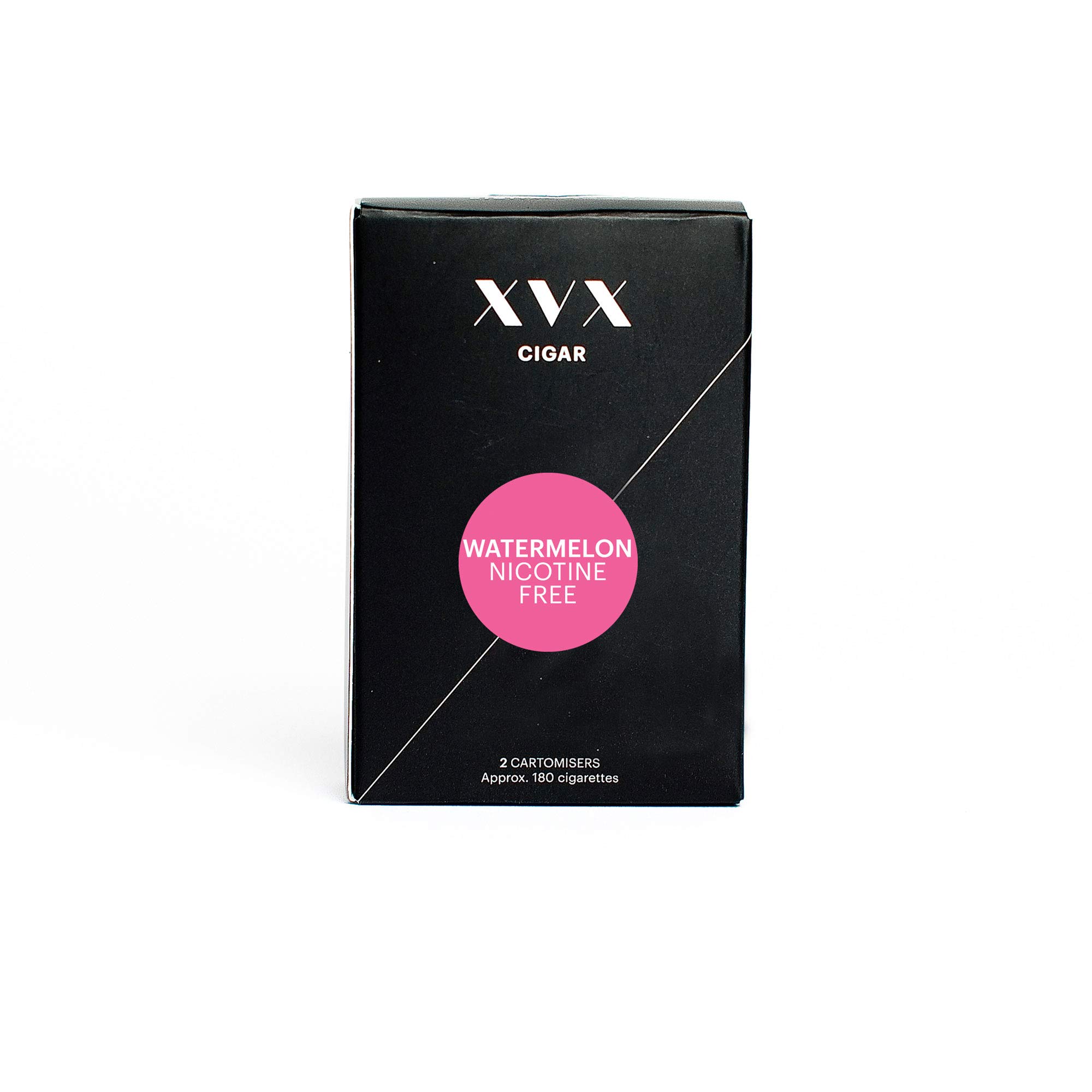 XVX CIGAR Refill - Electronic Cigar Refill - Watermelon Flavour - 1800 Puffs Per 2 Pack - 900 Puffs Per Cartridge - E Cigarette - E Cigarettes Shisha - Nicotine Free