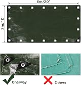Onarway Tarpaulin Waterproof Heavy Duty 3m x 6m 105GSM Tarp with Reinforced view 2